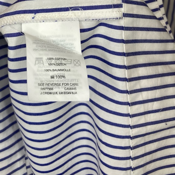 J.Crew Blue Pin Stripe, Sleeveless Cotton Dress - Picture 7 of 7